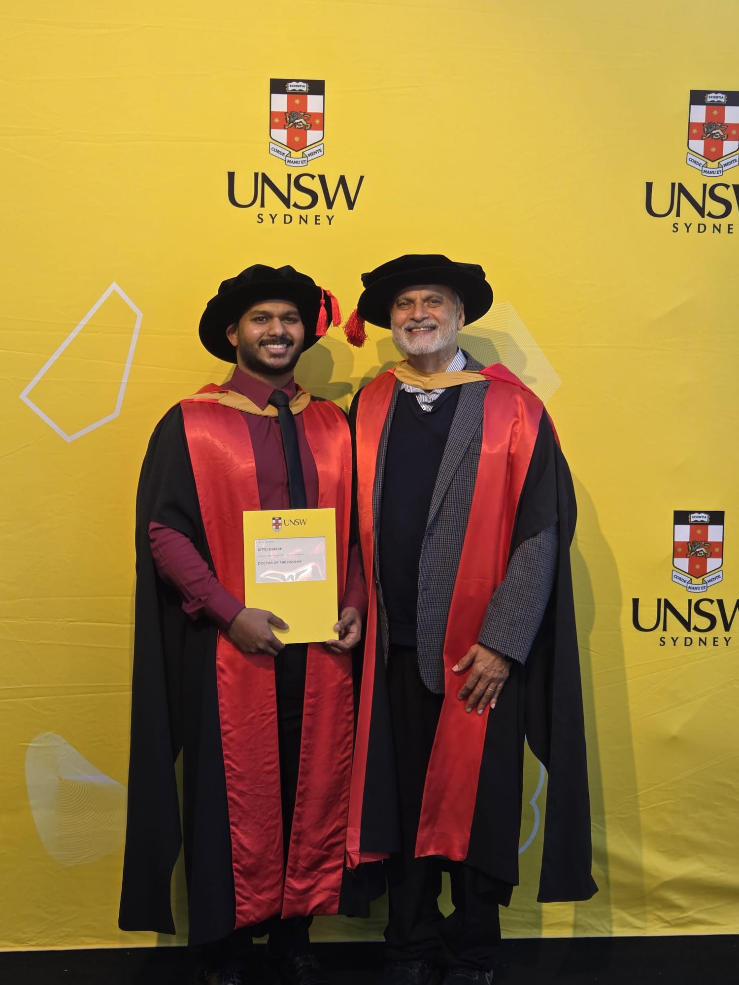 Dr Dittu Suresh with Professor Naresh Kumar