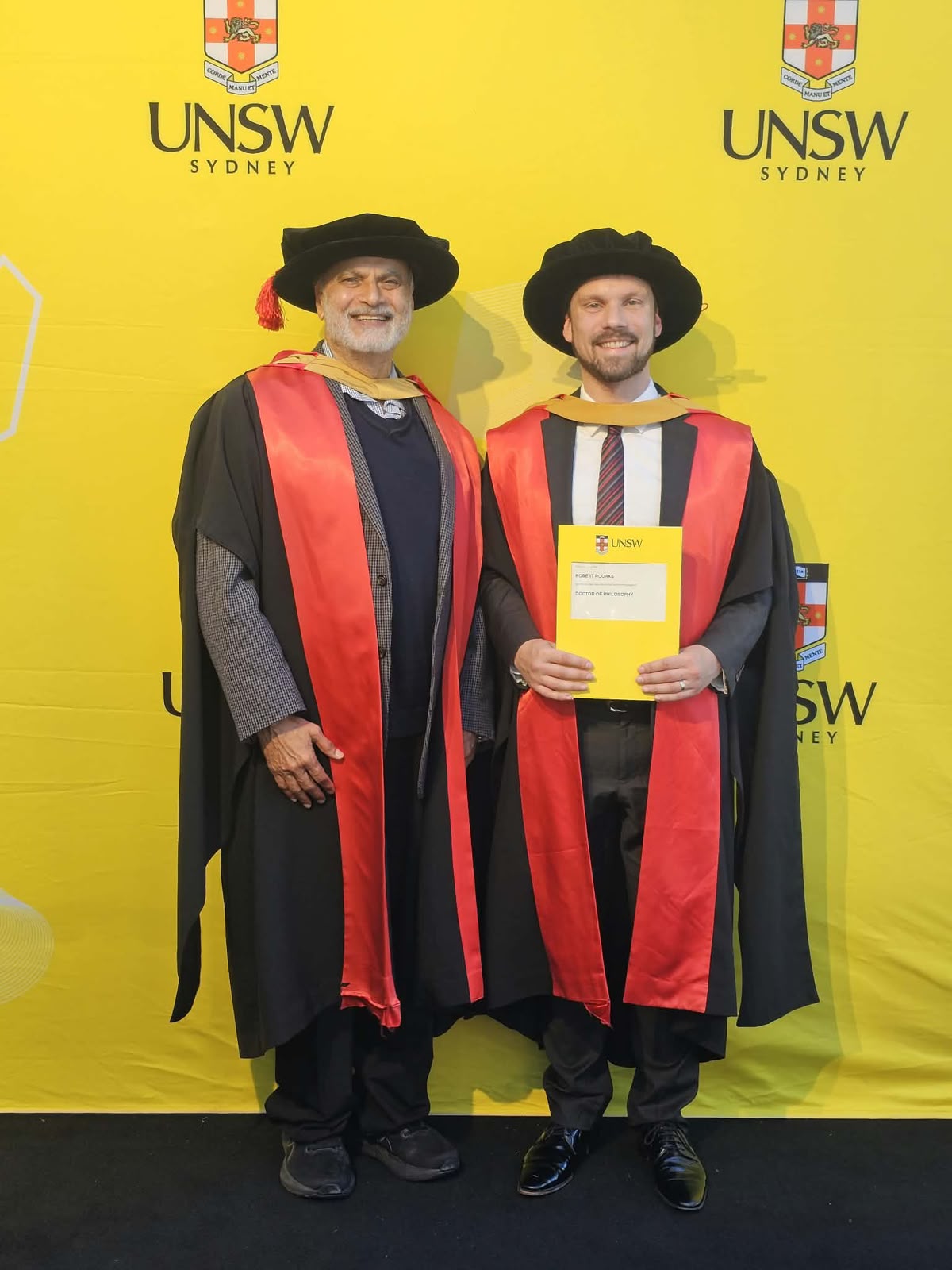 Dr Robert Rourke with Professor Naresh Kumar