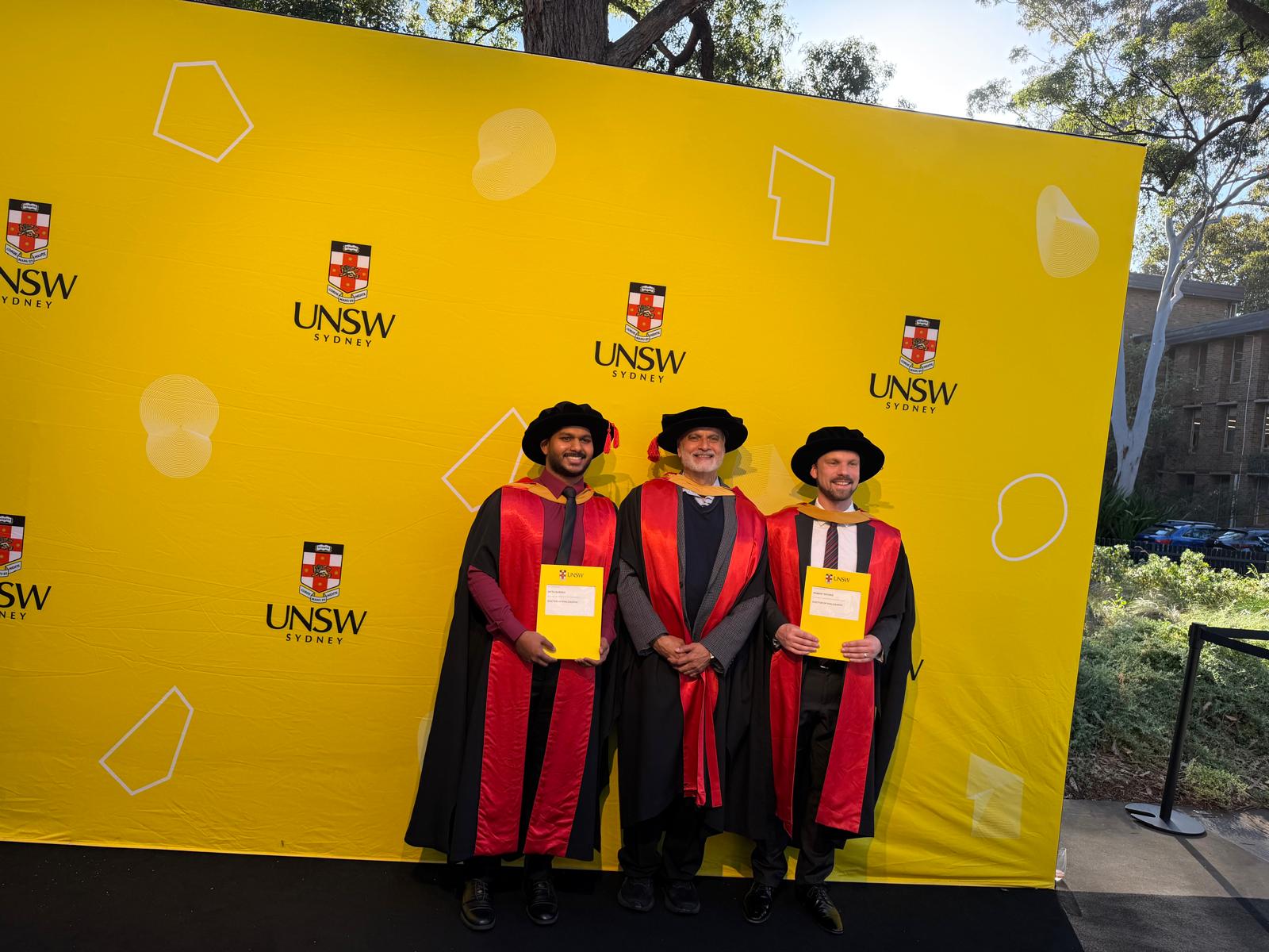 Dr Dittu Suresh and Dr Robert Rourke with Professor Naresh Kumar